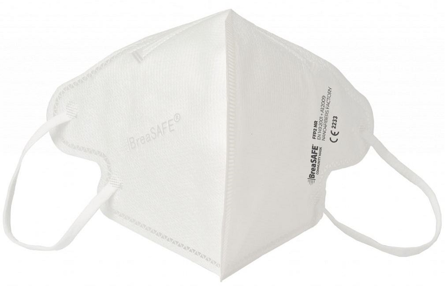 Nanovláknový respirátor FFP2 BreaSAFE Mask pro opakované použití bílá